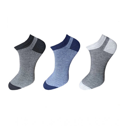 3_Pair Set Unisex Casual Cotton Striped Ankle Length Socks · 1130
