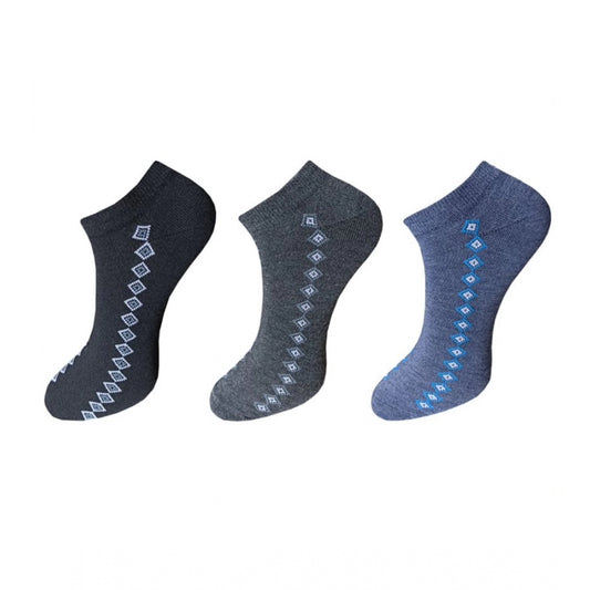 3_Pair Set Unisex Casual Cotton Printed Ankle Length Socks · 1127