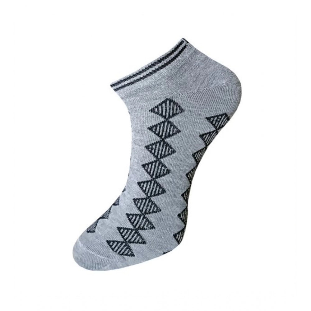 3_Pair Set Unisex Casual Cotton Printed Ankle Length Socks · 1123