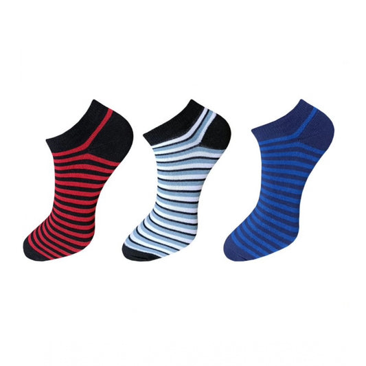 3_Pair Set Unisex Casual Cotton Striped Ankle Length Socks · 1120