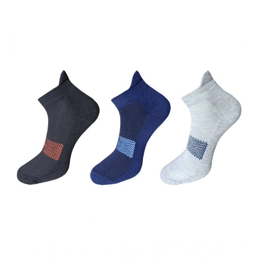 3_Pair Set Unisex Casual Cotton Printed Ankle Length Socks · 1110