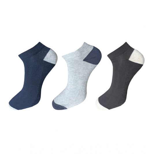 3_Pair Set Unisex Casual Cotton Solid Ankle Length Socks · 1158