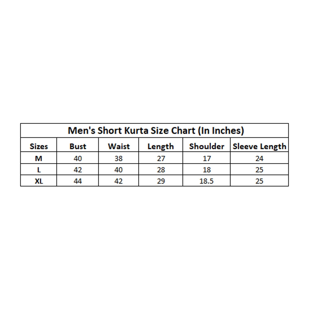 Men's Cotton Blended Printed Full Sleeve Shortkurta · 14_L