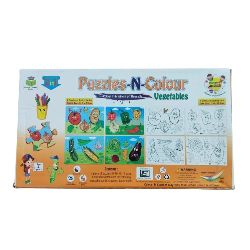 2 In 1 Puzzle & Colors Vegetable