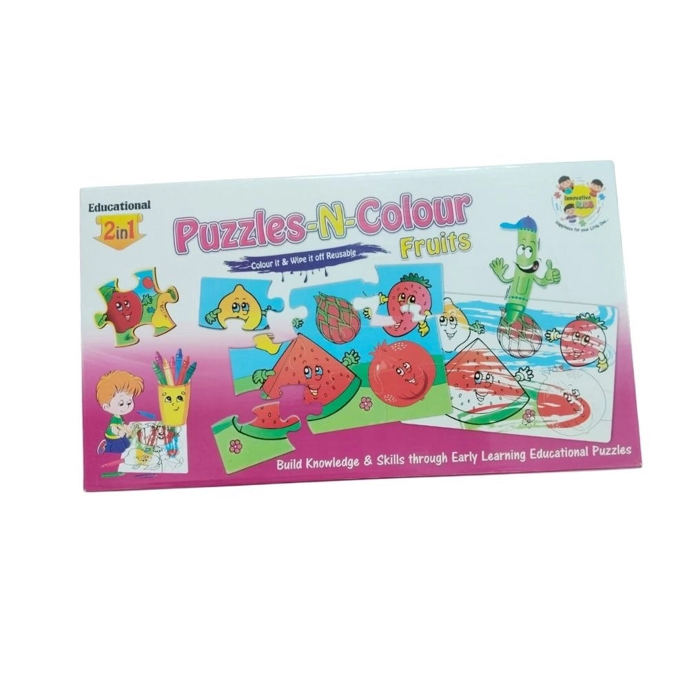 2 In 1 Puzzle & Colorsftruit