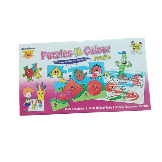 2 In 1 Puzzle & Colorsftruit