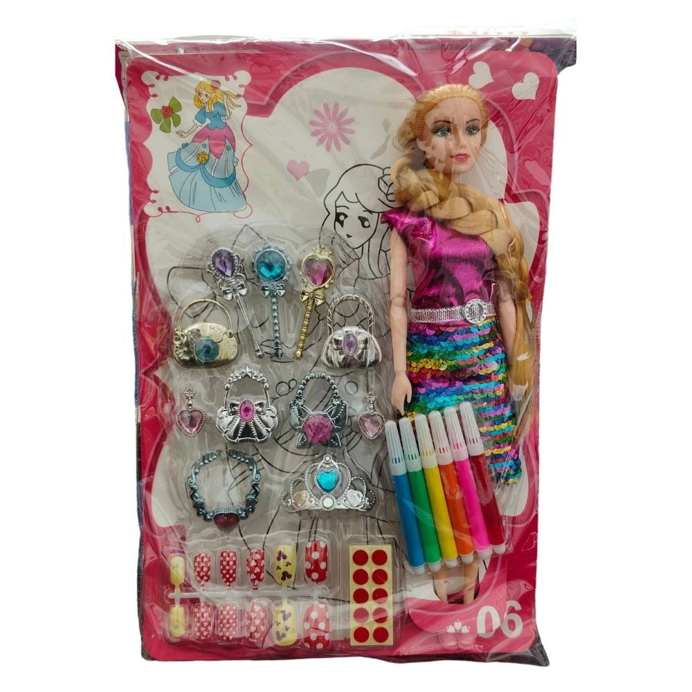 Barbie Doll With Jewellery Set