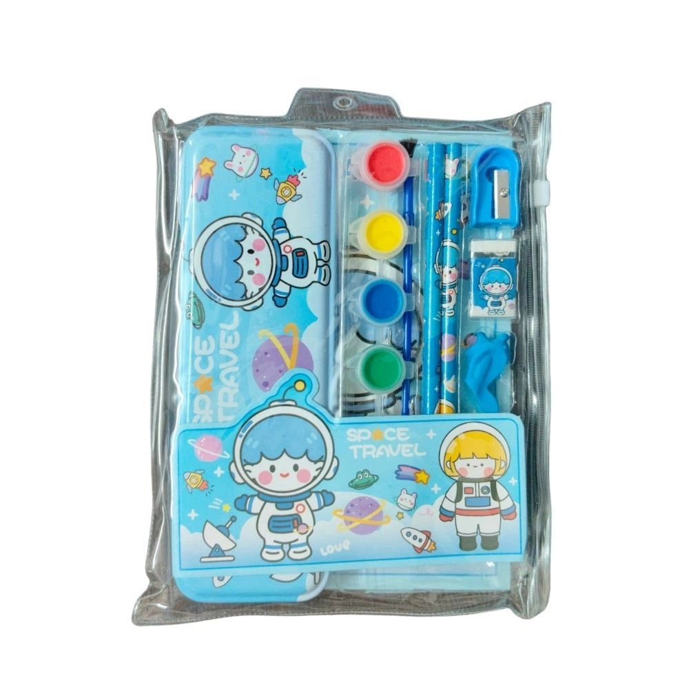 Space Travel Theme Pencil Metal Box Set