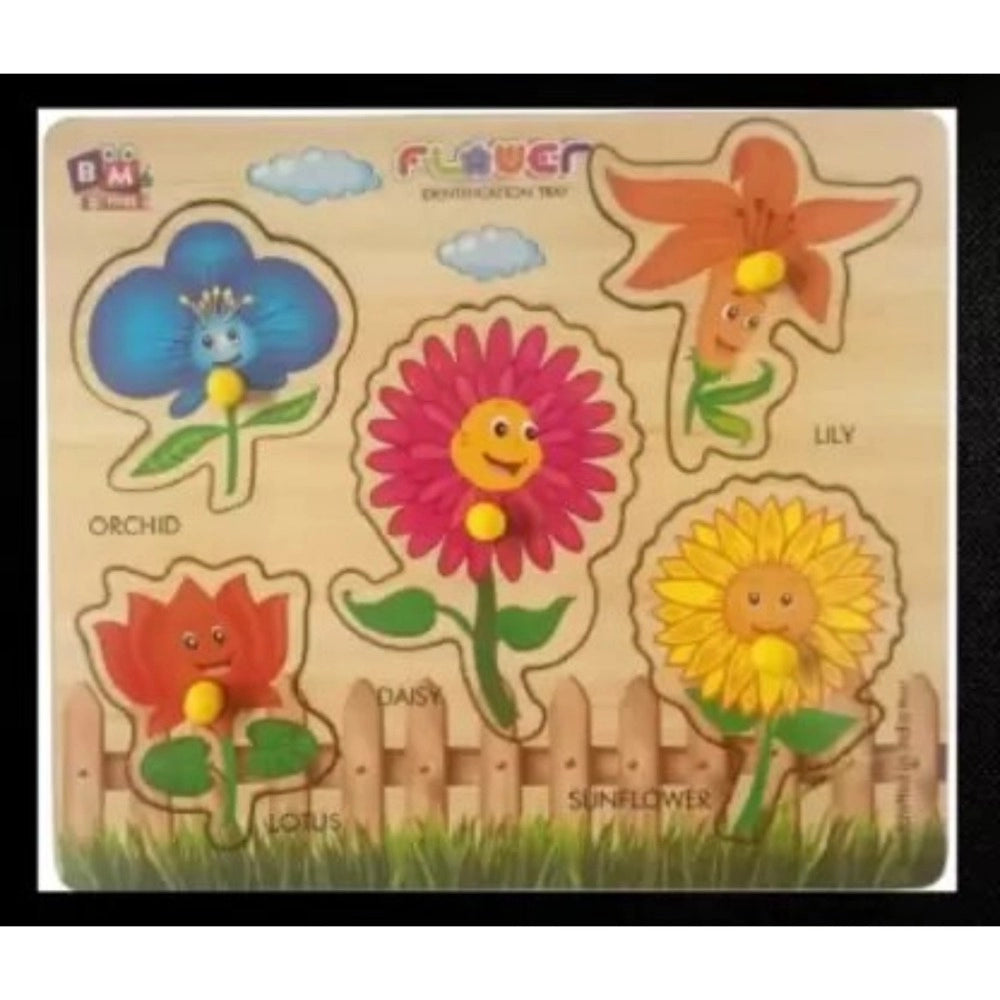 Wooden Puzzle - Flowers