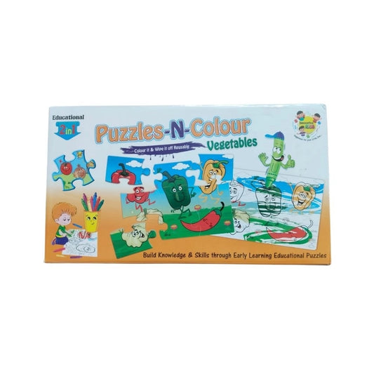 2 In 1 Puzzle & Colors Vegetable