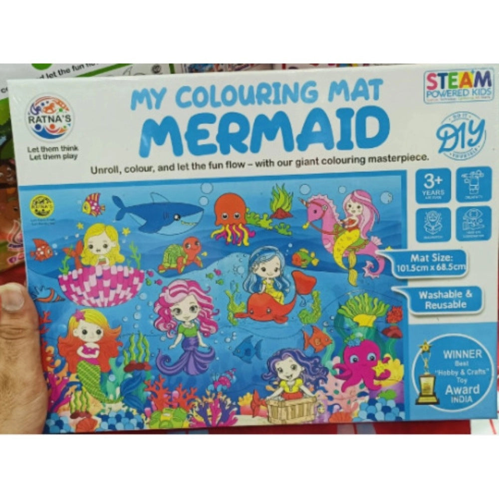 Mermaid Printed Colouring Mat
