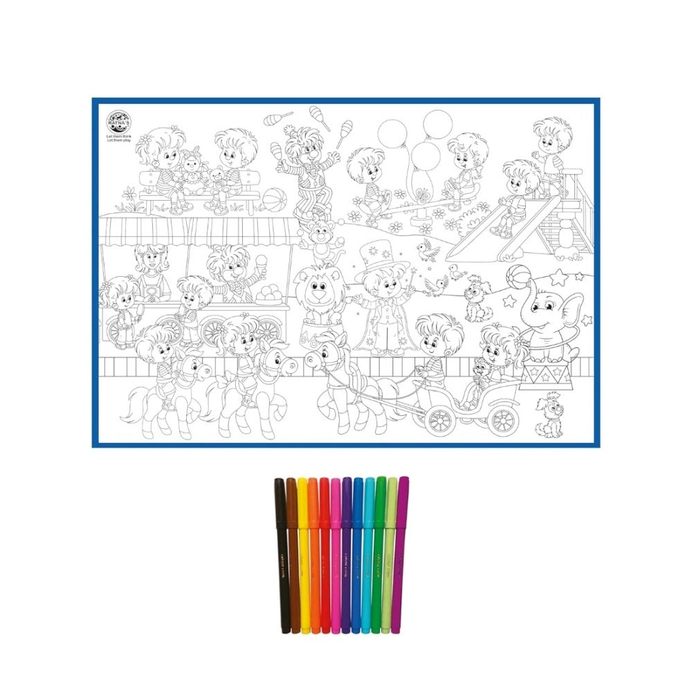 Carnival Printed Colouring Mat