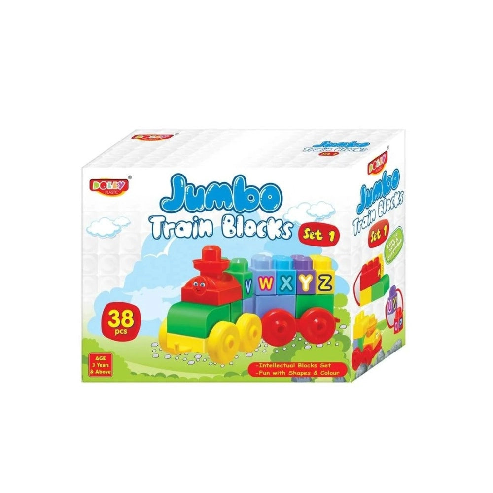 38_Pcs Set Jumbo Train Blocks