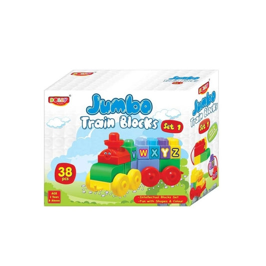 38_Pcs Set Jumbo Train Blocks