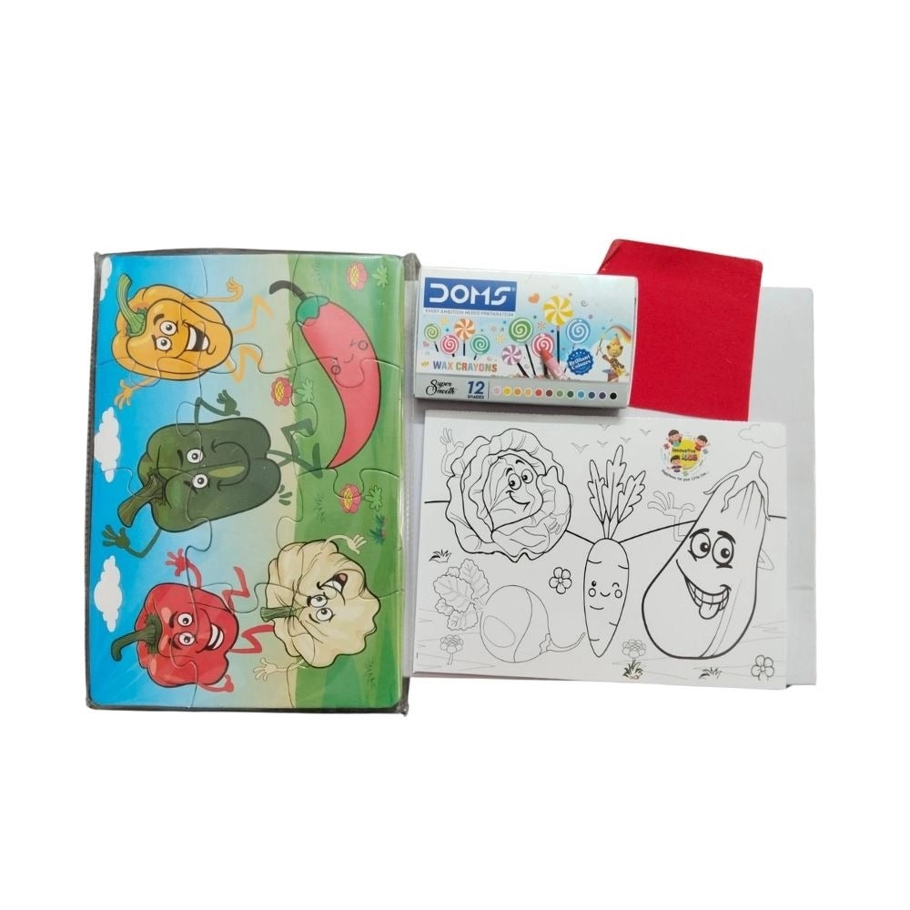 2 In 1 Puzzle & Colors Vegetable