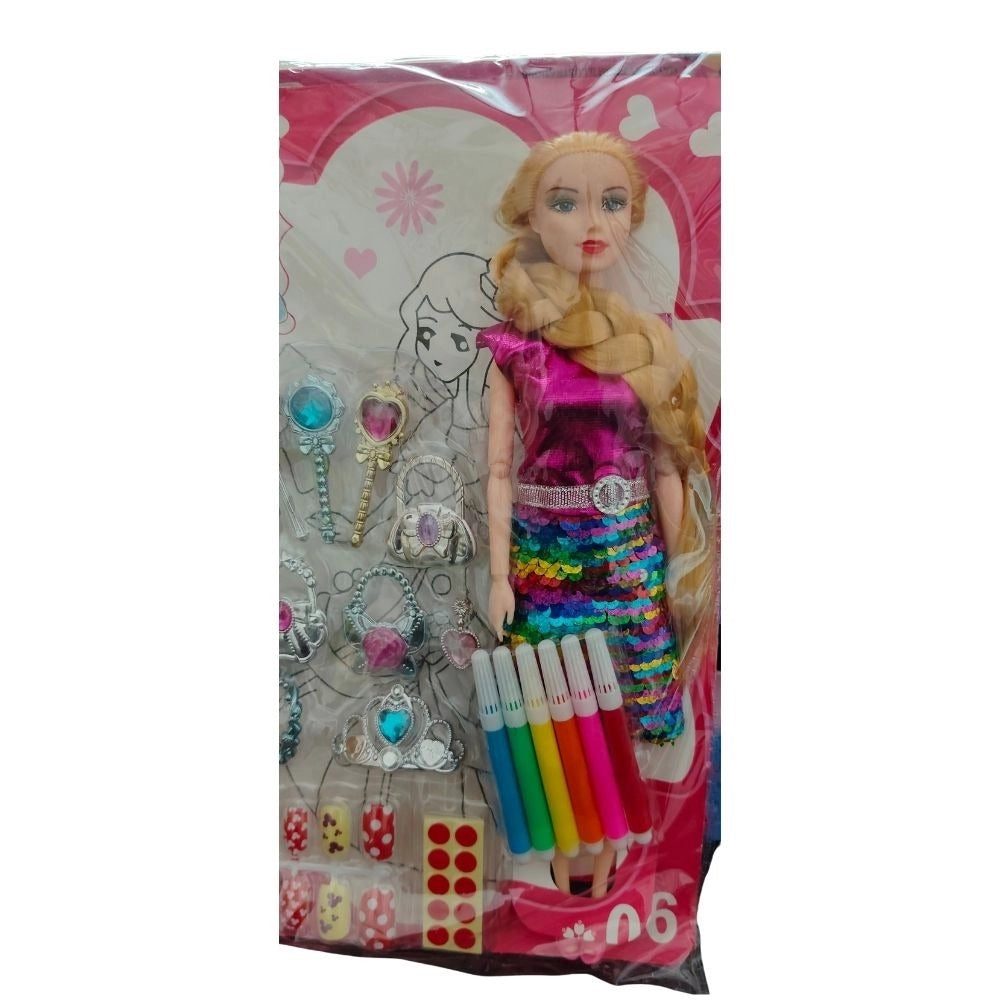 Barbie Doll With Jewellery Set
