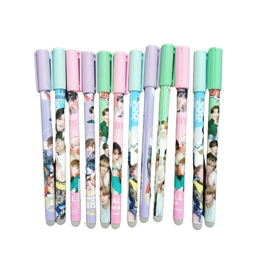 12_Pcs Set Bts Theme Reusable Pencil