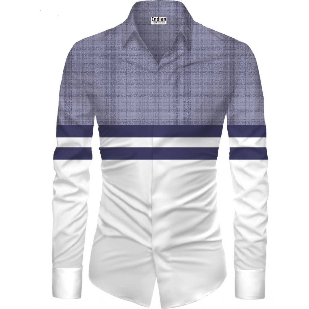 Men's Casual Floral Printed Cotton Blend Unstitched Shirt Fabric · 1025