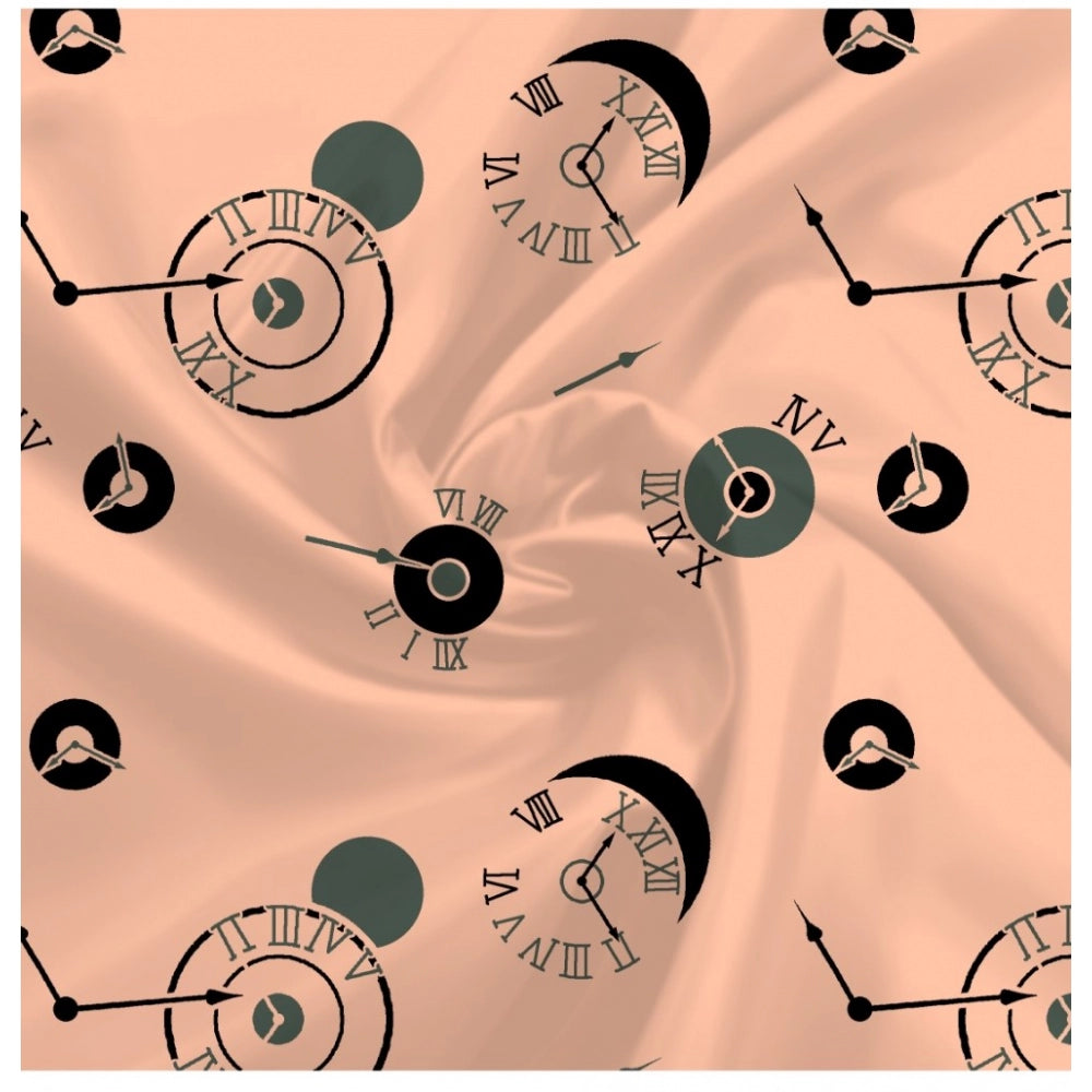 Men's Casual Floral Printed Cotton Blend Unstitched Shirt Fabric — Orange