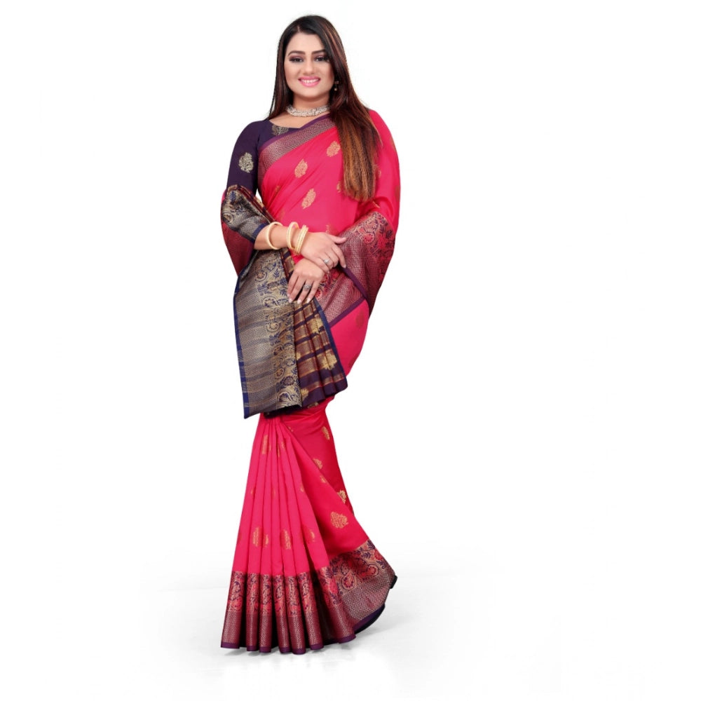 Women's Silk Blend Woven Saree · 1110