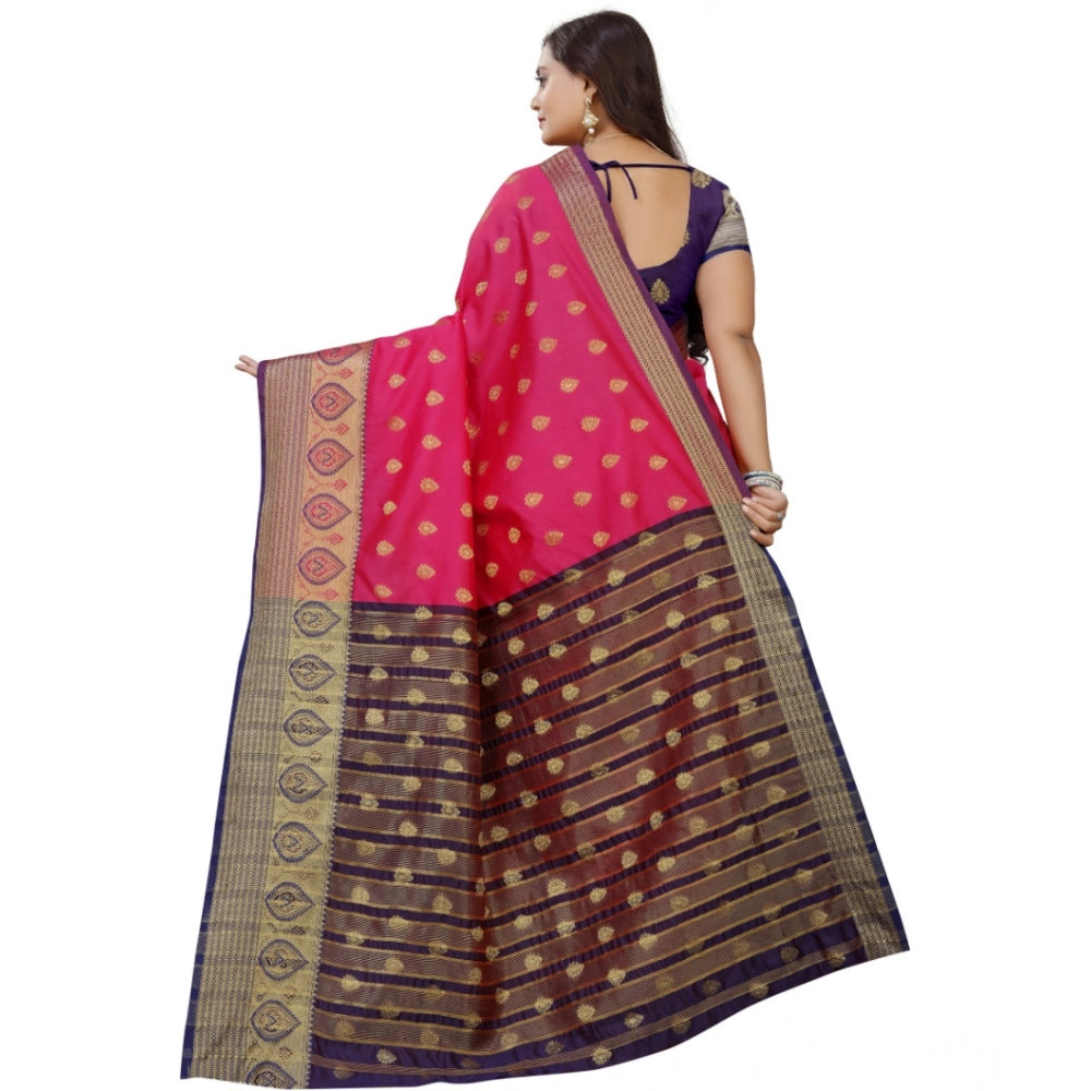 Women's Silk Blend Woven Saree · 1304