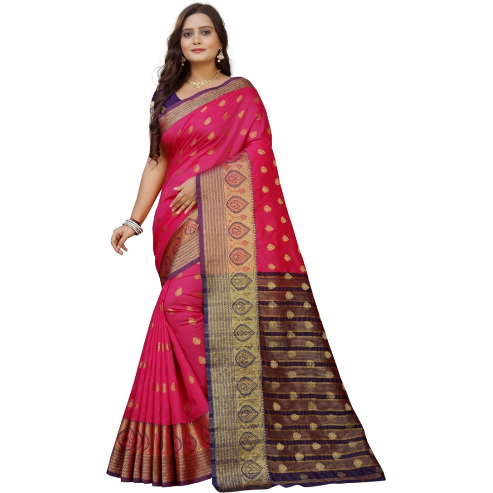 Women's Silk Blend Woven Saree · 1304