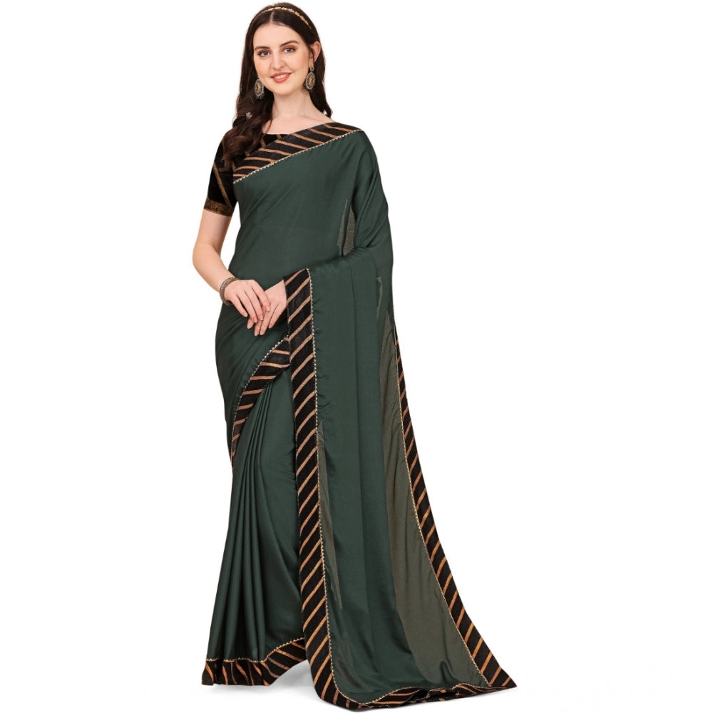 Women's Chiffon Self Design Saree — Grey