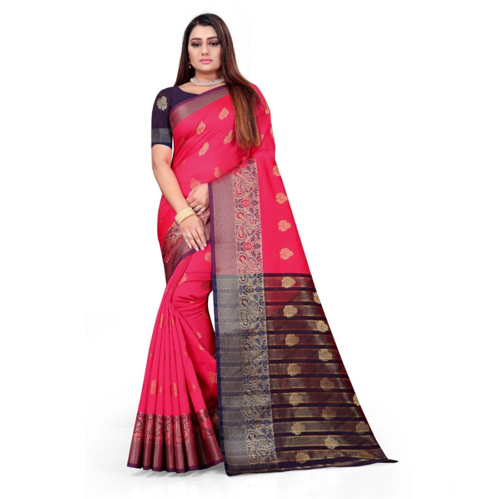 Women's Silk Blend Woven Saree · 1110