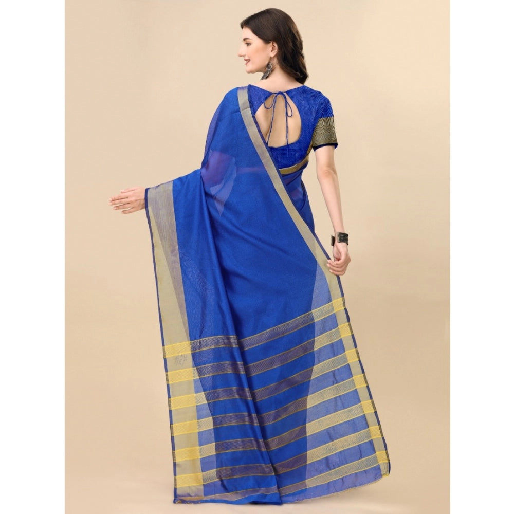 Women's Cotton Silk Striped Saree