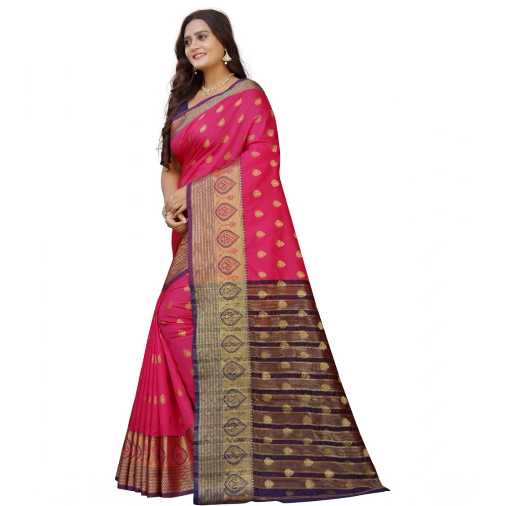 Women's Silk Blend Woven Saree · 1304