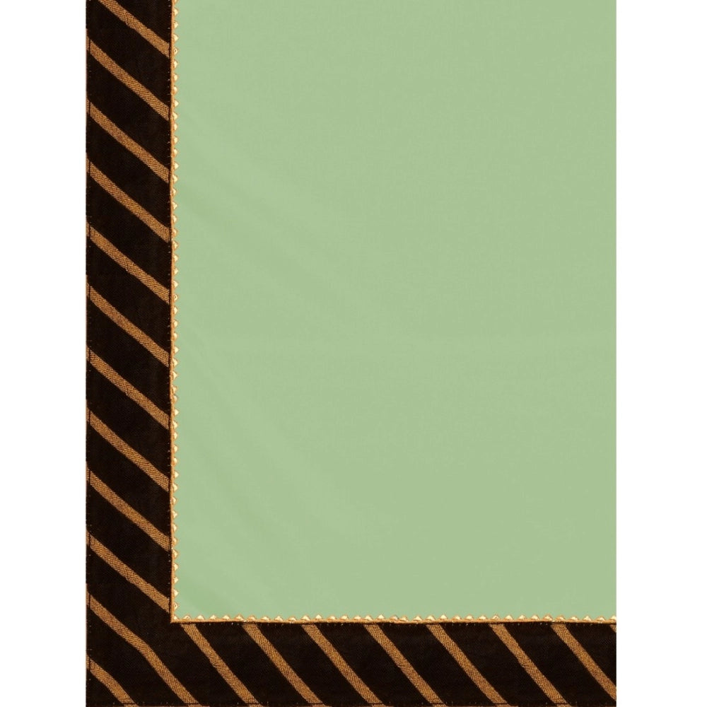 Women's Chiffon Self Design Saree — Light Green
