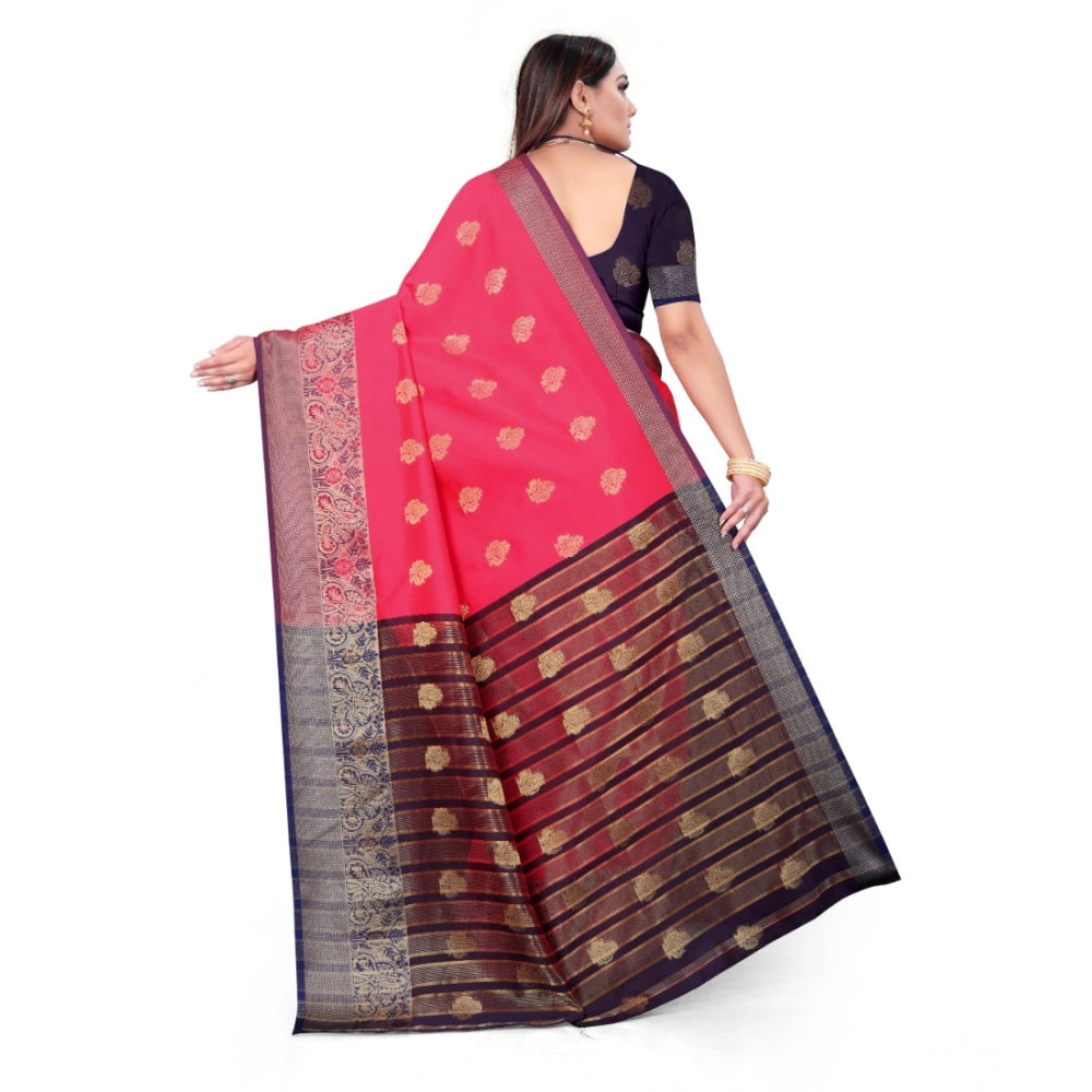 Women's Silk Blend Woven Saree · 1110