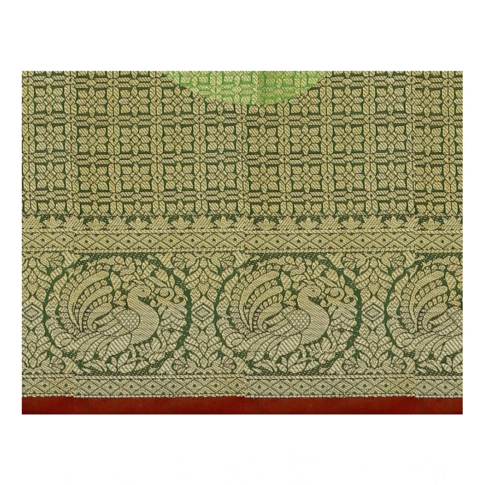 Women's Jacquard Woven Saree — Red · 1269