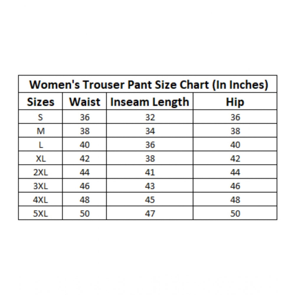 Women's Casual Printed Cotton Flex Trouser Pant — Mustard