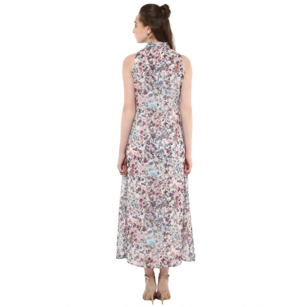 Women's Chiffon Printed Sleeveless Dress