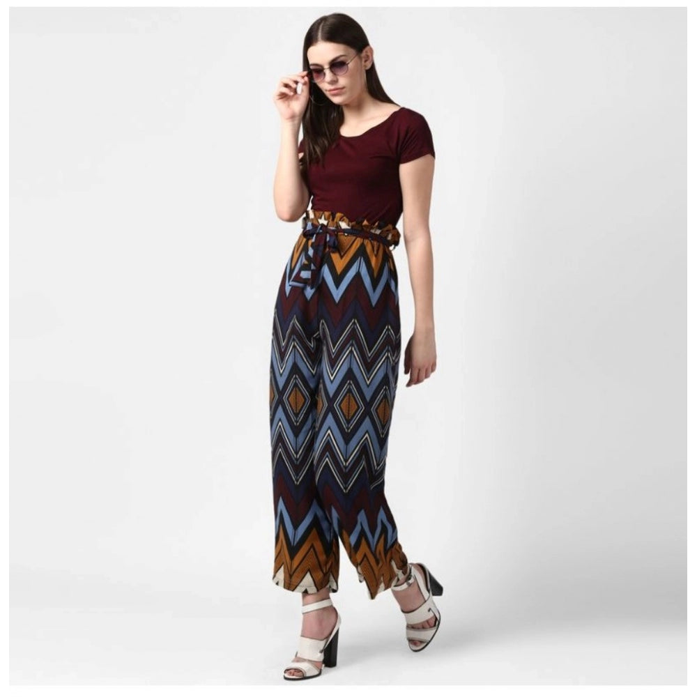 Women's Chevron Elasticated Trousers