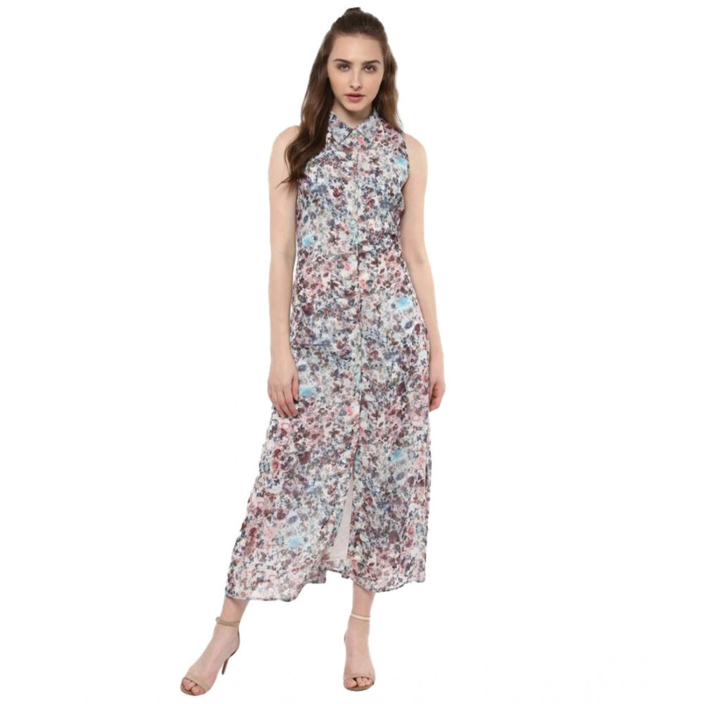 Women's Chiffon Printed Sleeveless Dress