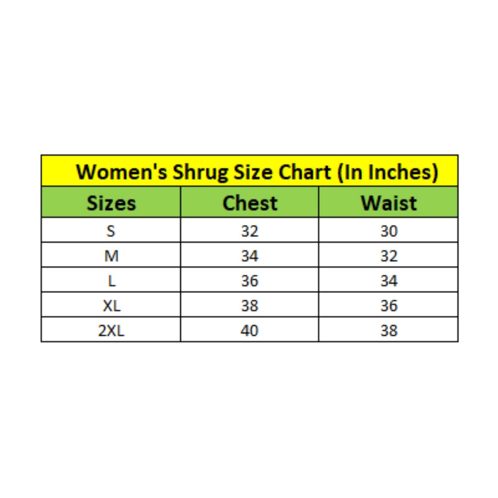 Women's Floral 3-4th Sleeves Shrug · 48_L