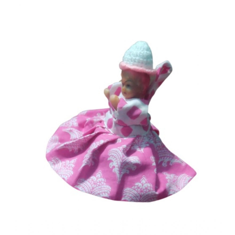 Laddu Gopal Cottn Dress Size: 0 To 6 — Pink