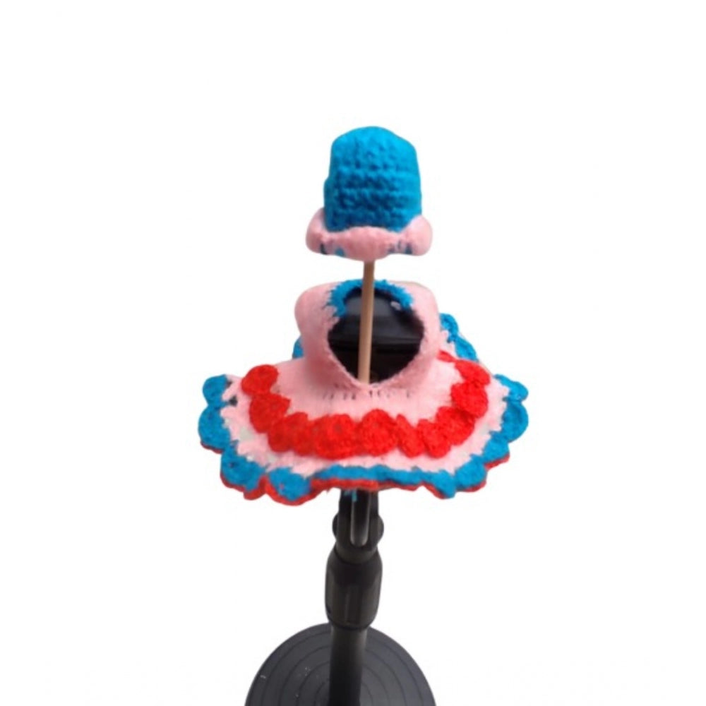 Laddu Gopal Tharad Dress Size: 0 To 6 — Baby Pink-Red