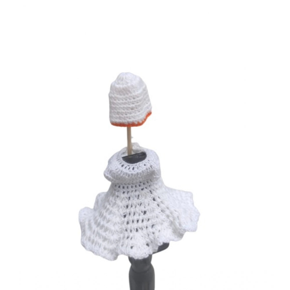 Laddu Gopal Tharad Dress Size: 0 To 6 — White