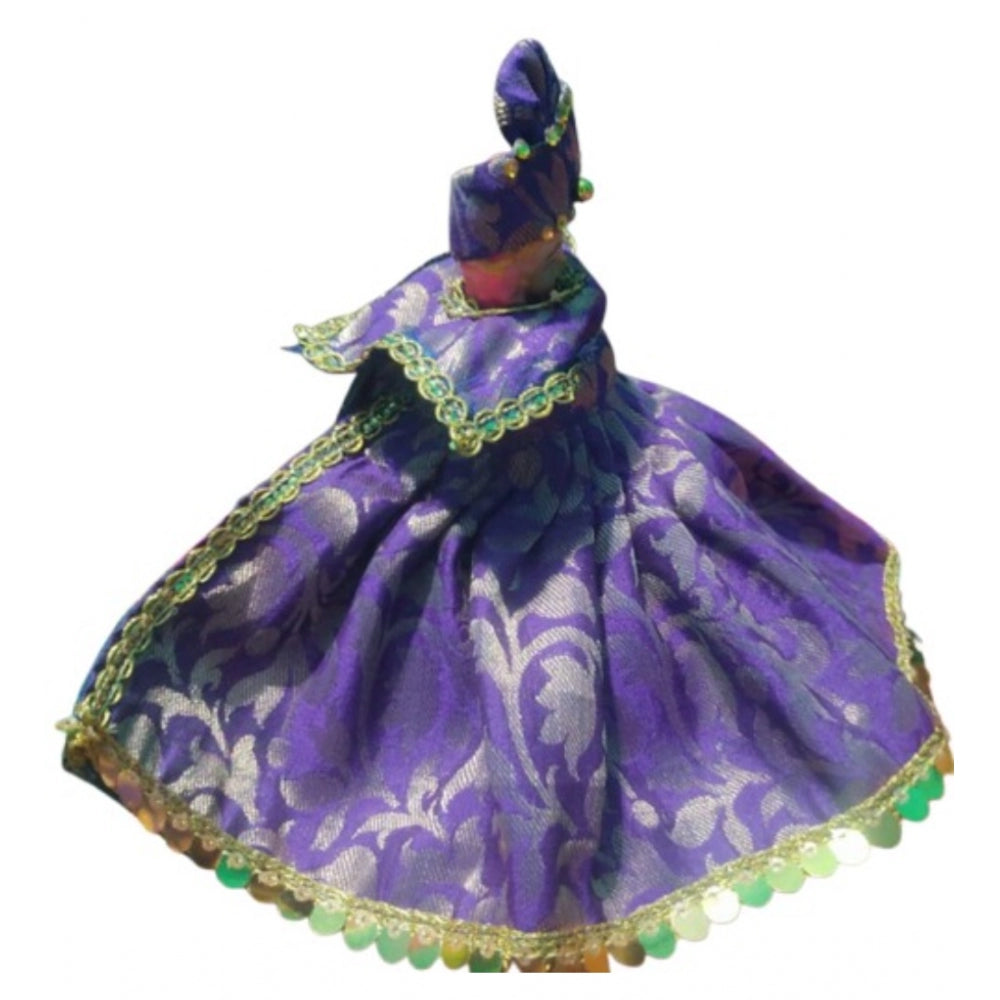 Laddu Gopal Silk Dress Size: 0 To 6 — Blue