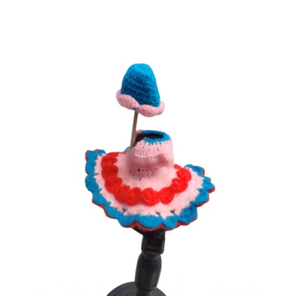 Laddu Gopal Tharad Dress Size: 0 To 6 — Baby Pink-Red