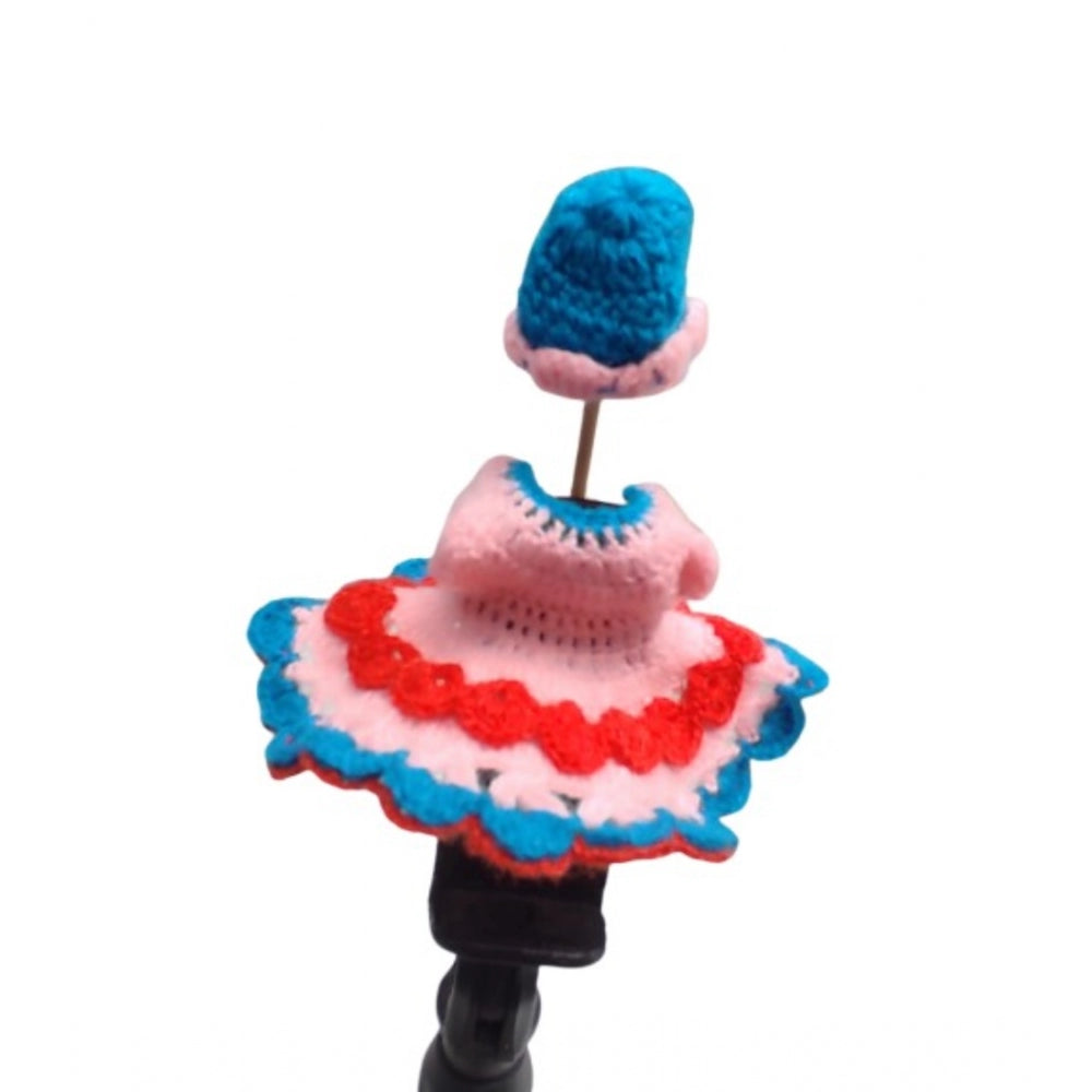 Laddu Gopal Tharad Dress Size: 0 To 6 — Baby Pink-Red