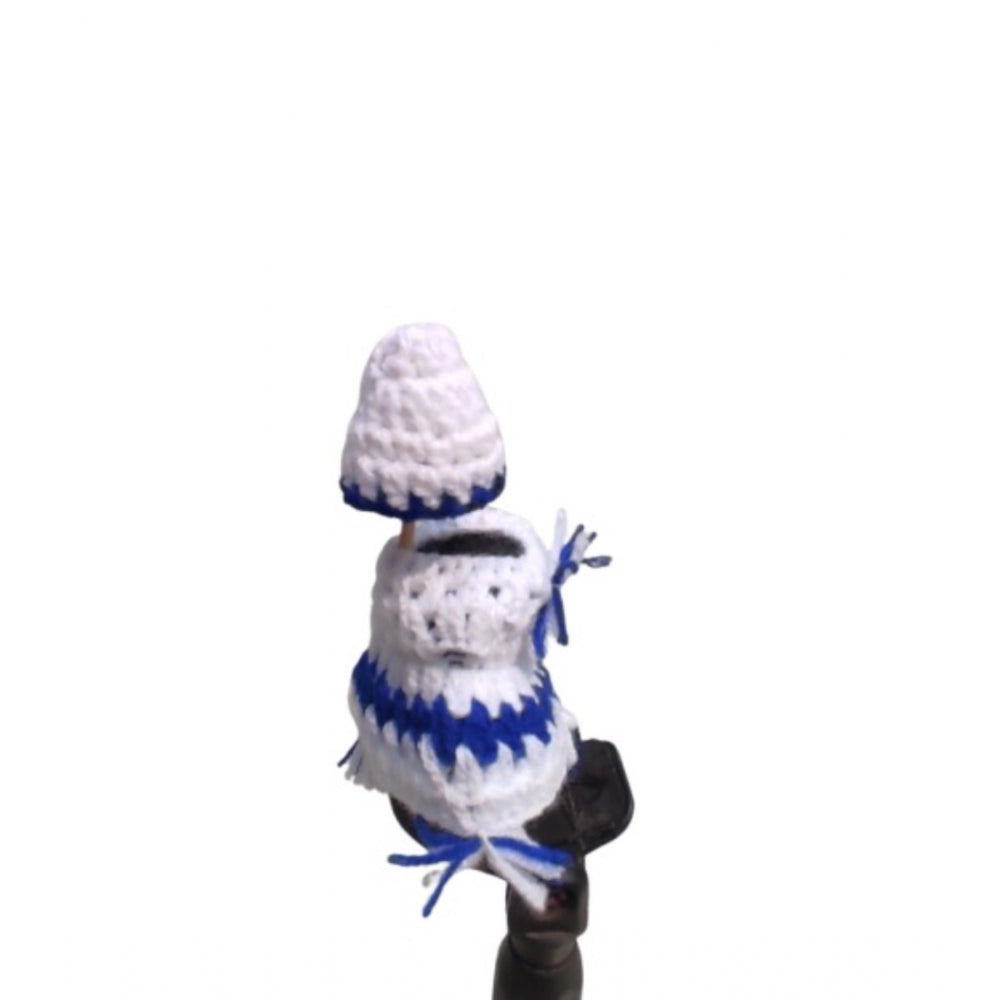 Laddu Gopal Tharad Dress Size: 0 To 6 — White-Blue