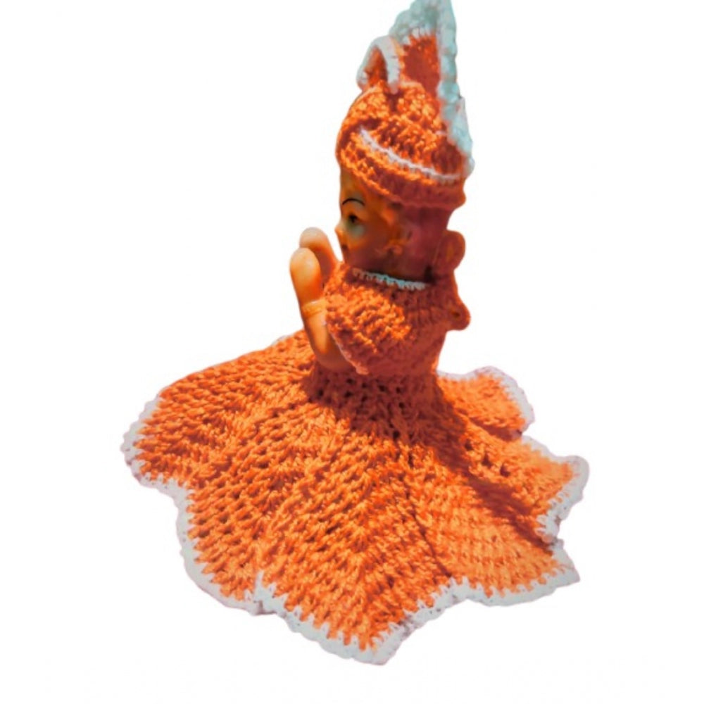 Laddu Gopal Tharad Dress Size: 0 To 6 — Orange