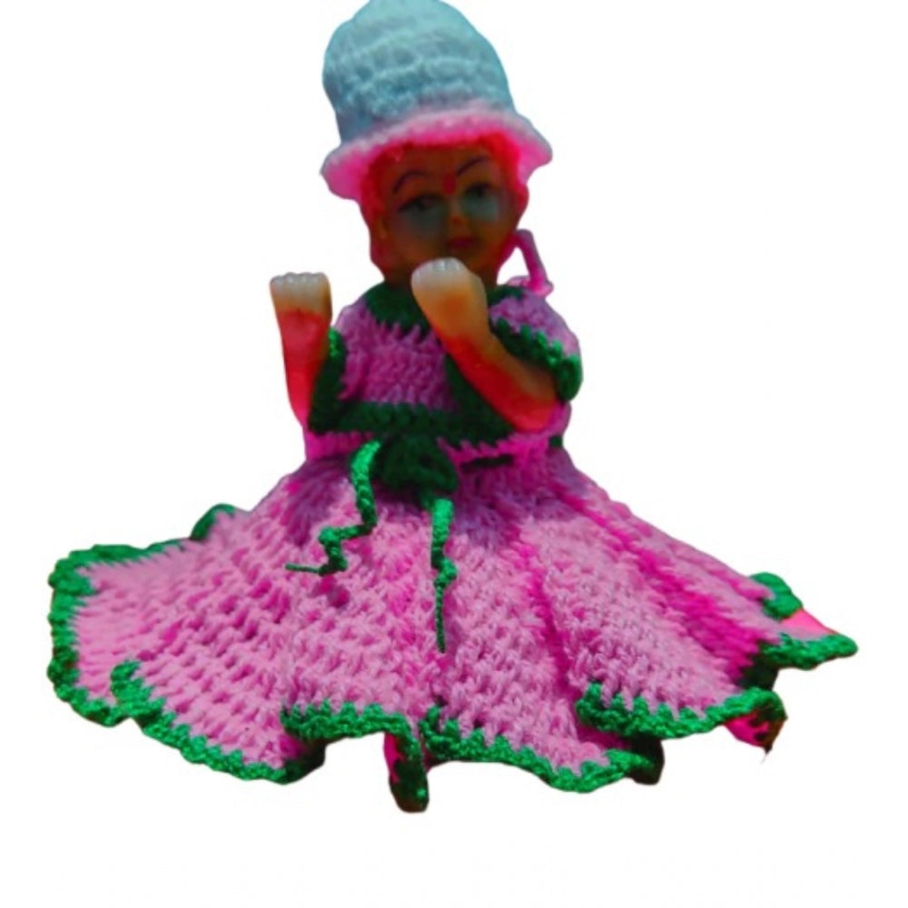 Laddu Gopal Tharad Dress Size: 0 To 6 — Light Pink