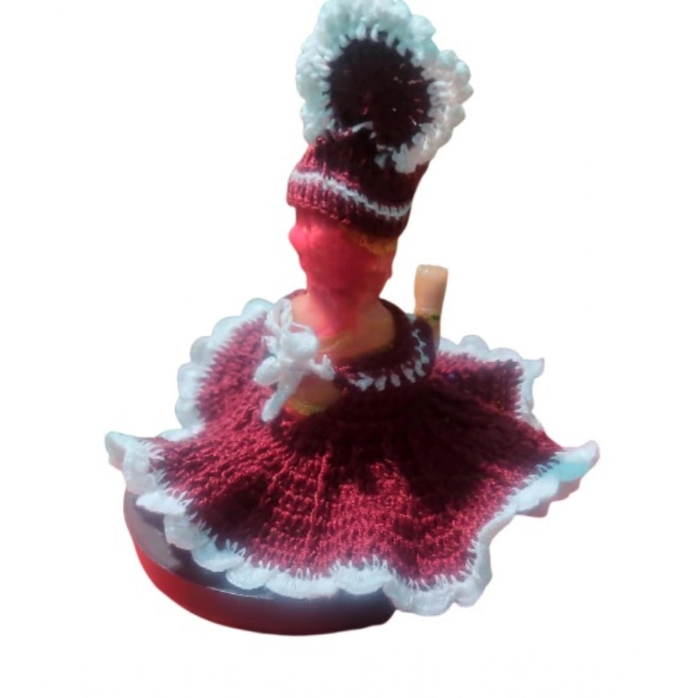 Laddu Gopal Tharad Dress Size: 0 To 6 — Maroon