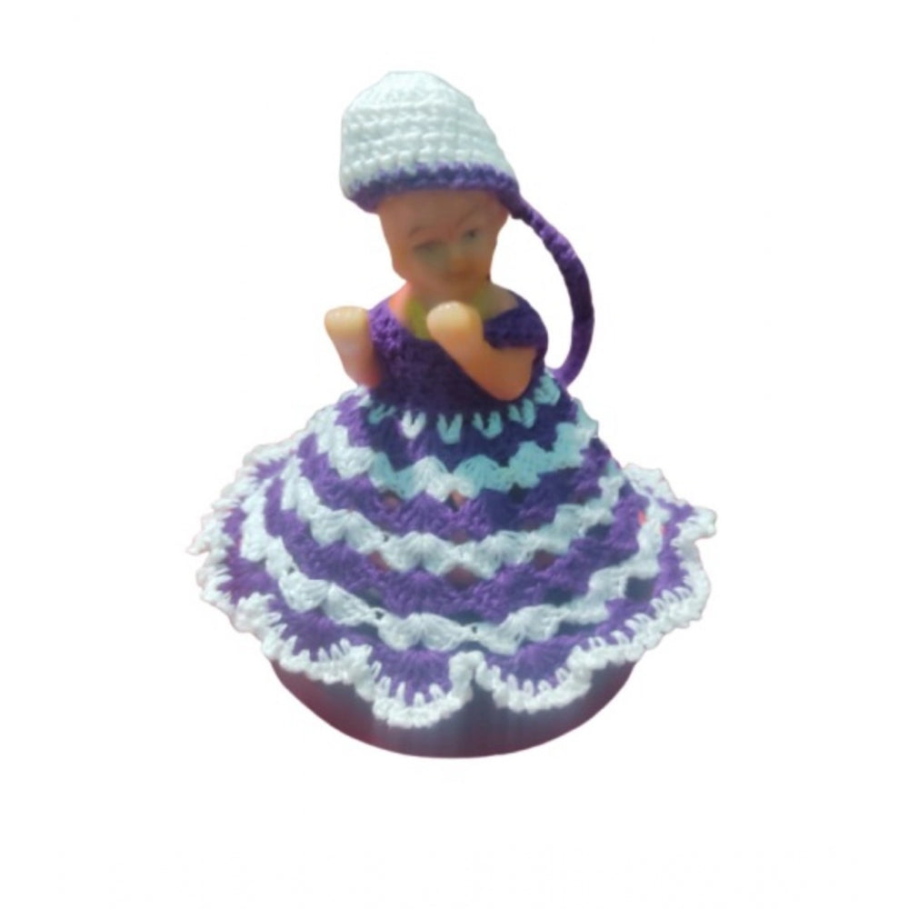 Laddu Gopal Tharad Dress Size: 0 To 6 — White-Lavender · 2014