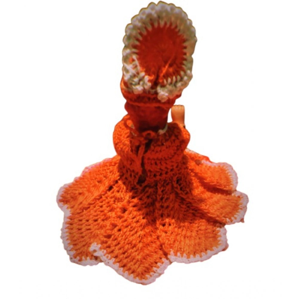 Laddu Gopal Tharad Dress Size: 0 To 6 — Orange